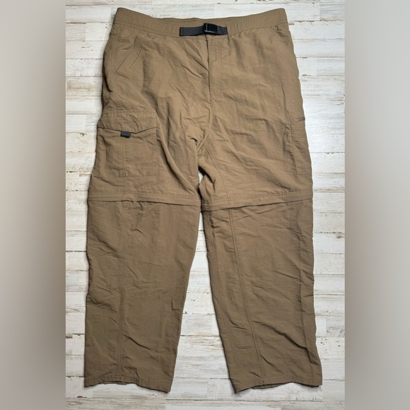 NordicTrack Other - Nordic Track Pants Mens 40x30 Brown Nylon Stretch Loose Cargo Convertible